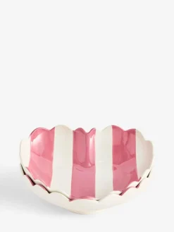 Clearance Next Set of 2 Pink and White Heart Pasta Bowls