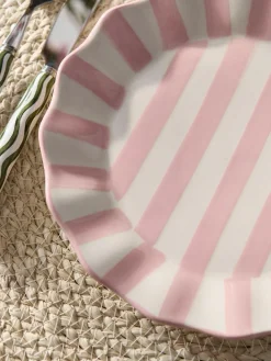Clearance Next Set of 2 Pink Stripe Side Plates