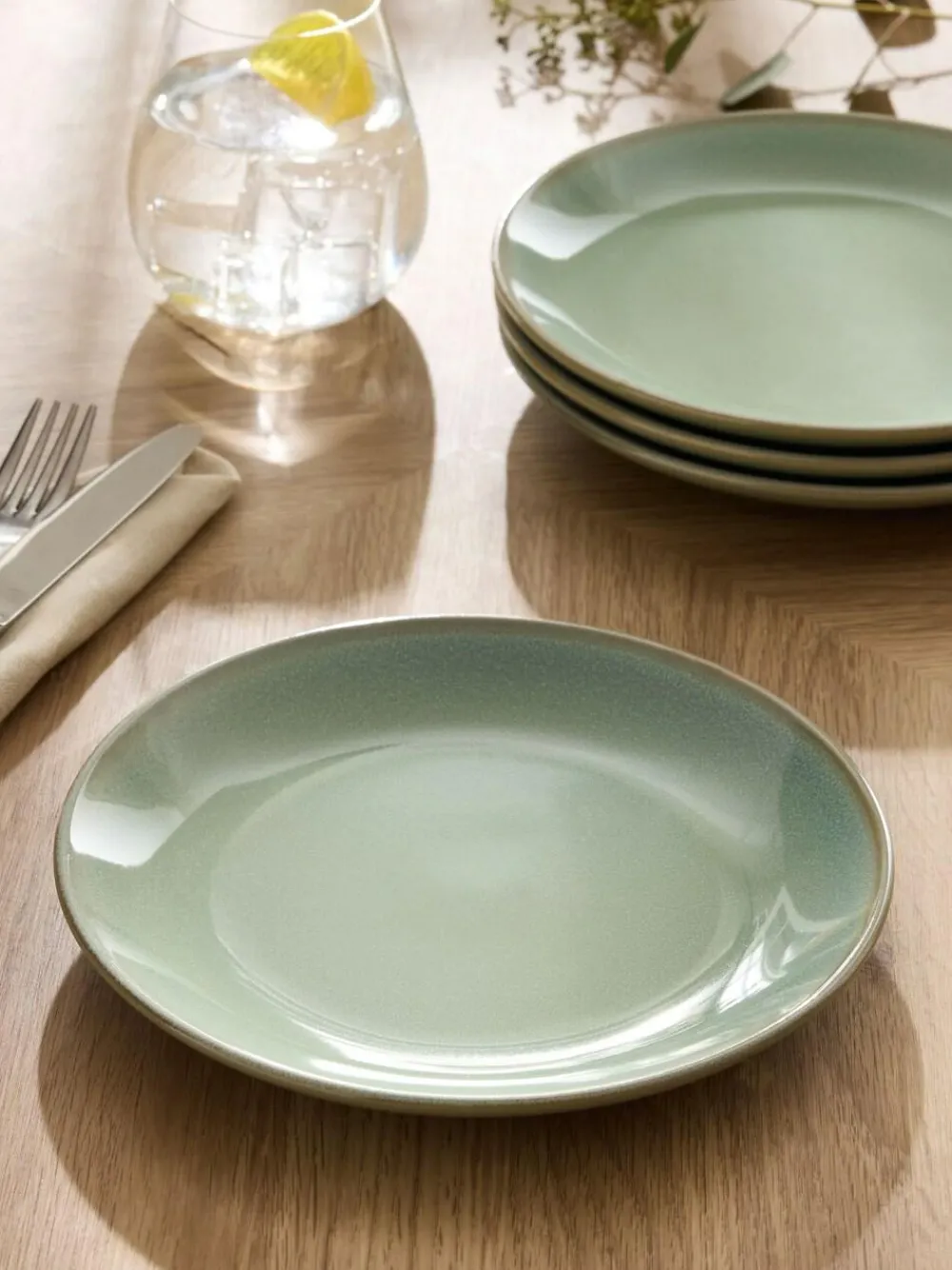 Hot Next Set of 4 Sage Green Hampton Side Plates