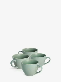 Next Set of 4 Sage Green Hampton Mugs^ Mugs & Cups