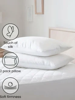 Discount Next Set of 2 Sleep In Silk Soft 100% Cotton Pillows