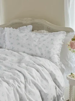 Shabby Chic by Rachel Ashwell® Rosabelle Blue Petite Ruffle Duvet Cover and Pillowcase Set