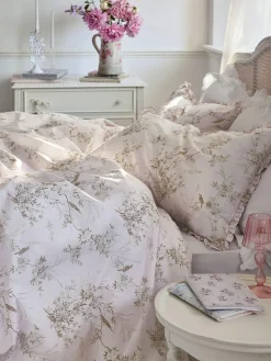 Shabby Chic by Rachel Ashwell® Bird Chinoiserie Floral Petite Ruffle Duvet Cover and Pillowcase Set^ Childrens Bedding|Branded Bedlinen