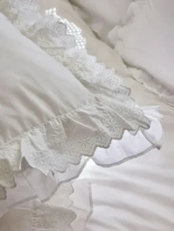 Clearance Shabby Chic by Rachel Ashwell® Set of 2 Broderie Anglaise Ruffle Count Pillowcases White