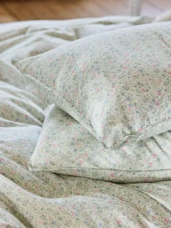 Clearance Shabby Chic by Rachel Ashwell® Flat Piped 200 Thread Count Duvet Cover and Pillowcase Set Vintage Ditsy Sage