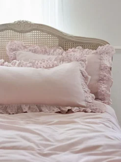 New Shabby Chic by Rachel Ashwell® Set of 2 Broderie Anglaise Ruffle Count Pillowcases Pink