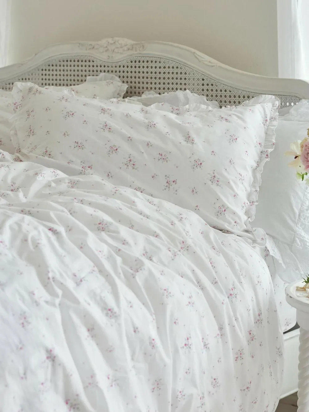 Shabby Chic by Rachel Ashwell® Rosabelle Pink Petite Ruffle Duvet Cover and Pillowcase Set^ Childrens Bedding|Bedsets & Duvet Covers