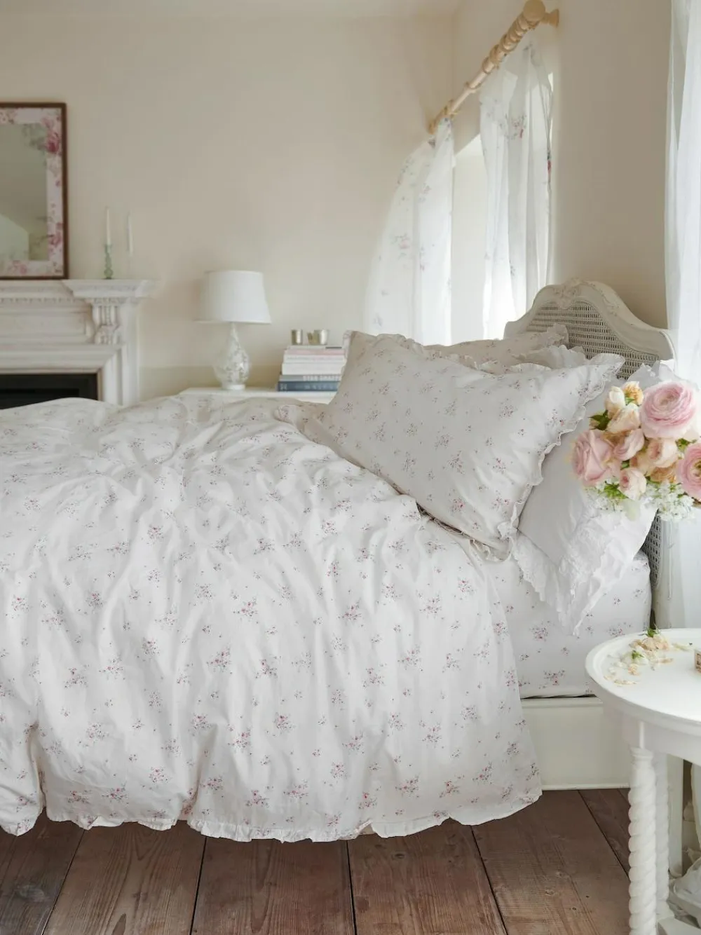 Shabby Chic by Rachel Ashwell® Rosabelle Pink Petite Ruffle Duvet Cover and Pillowcase Set^ Childrens Bedding|Bedsets & Duvet Covers