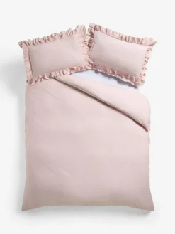 New Shabby Chic by Rachel Ashwell® Broderie Anglaise Ruffle Duvet Cover and Pillowcase Set Pink