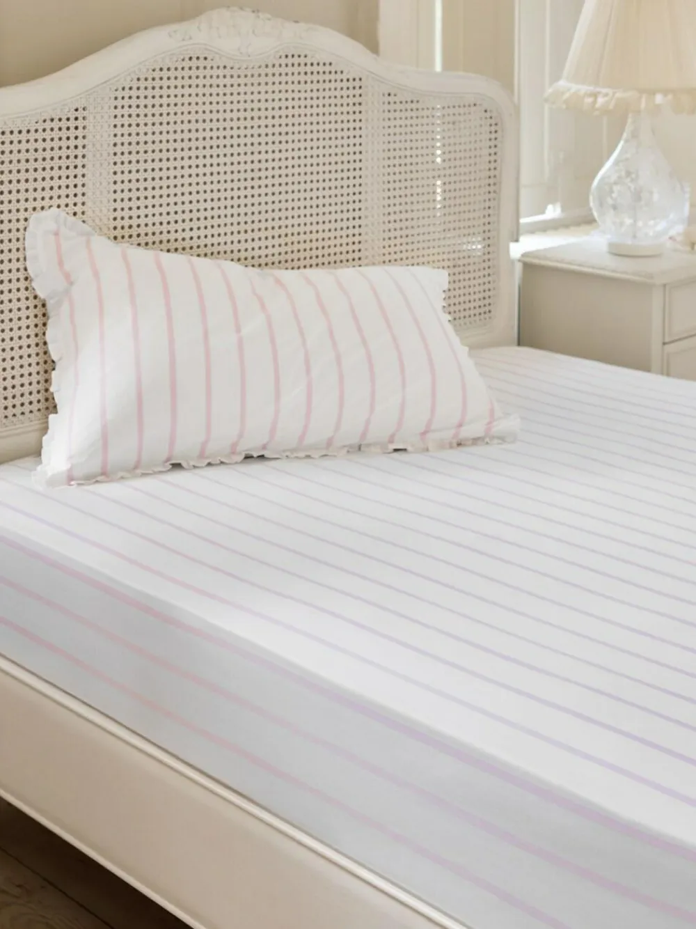 Best Shabby Chic by Rachel Ashwell® Pink Cabana Stripe Deep Fitted Sheet