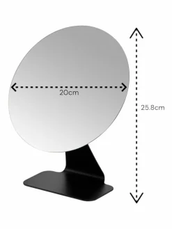 Showerdrape Black Corus Round Vanity Mirror^ Mirrors