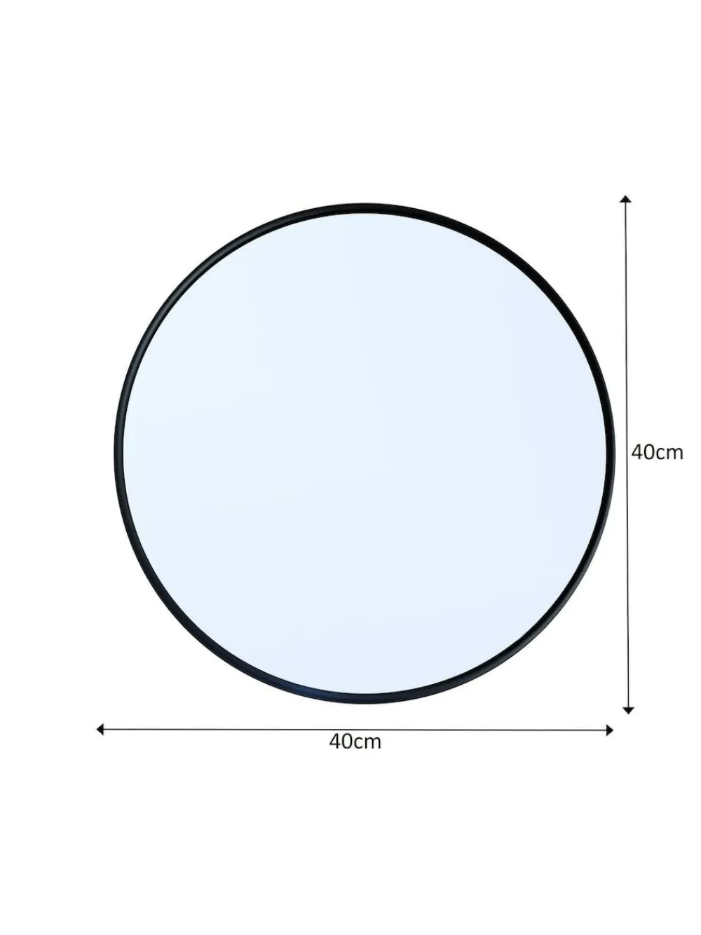 Discount Showerdrape Black Portobello Round Metal Framed Bathroom Mirror