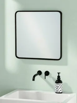 Showerdrape Black Shoreditch Square Metal Framed Bathroom Mirror^ Mirrors