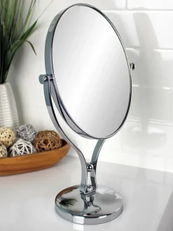Showerdrape Chrome Vanity Mirror Oval 5x Magnification Reversableb Triton^ Mirrors