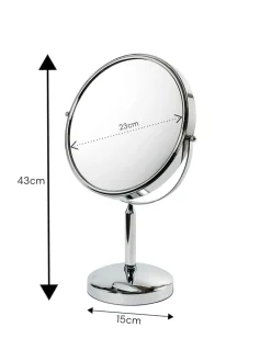 Discount Showerdrape Chrome Vanity Mirror Round 5x Magnification Reversable Helios