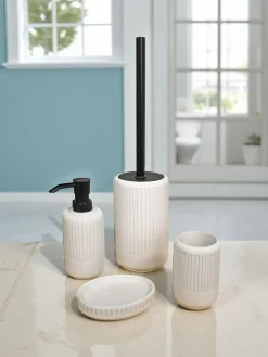 Showerdrape Grey Alexandria Concrete Set of 4 Bathroom Accessory Set^ Bathroom Accessories