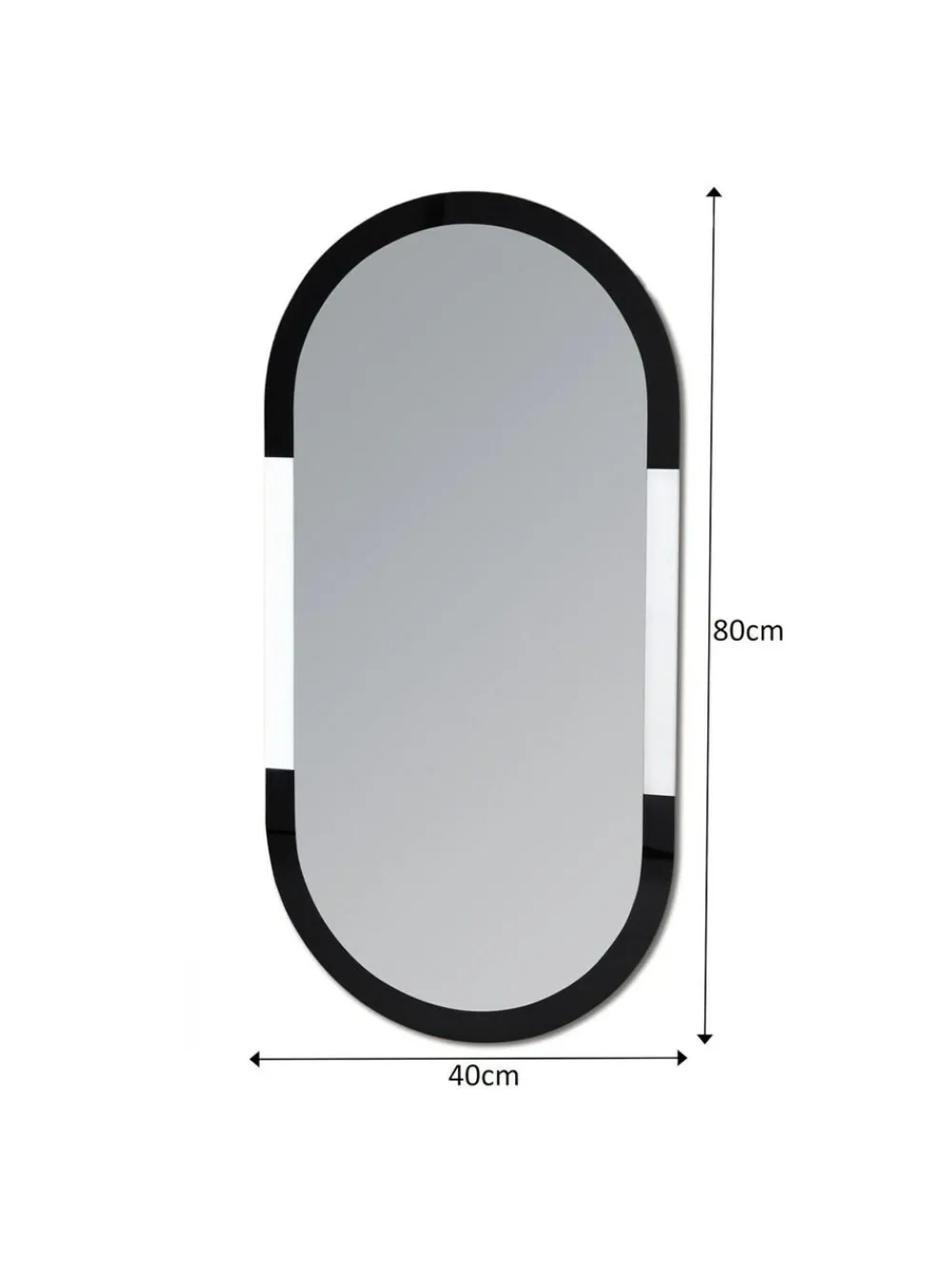 Outlet Showerdrape Silver Putney Oval Wall Mirror 80 X 40Cm