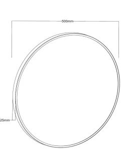 New Next Round Wall Mirror Silver Chrome