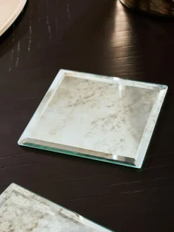 New Next Galaxy Glass Coasters Set of 4 Silver