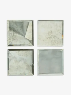 New Next Galaxy Glass Coasters Set of 4 Silver