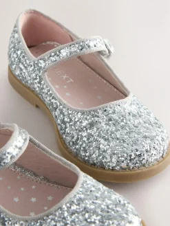 Outlet Next Mary Jane Shoes Silver Glitter