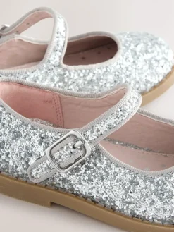 Outlet Next Mary Jane Shoes Silver Glitter