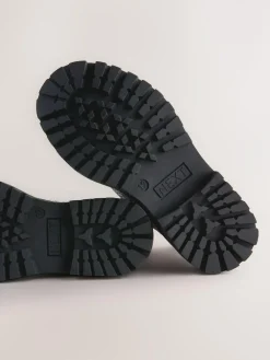 Next Silver Glitter Wide Fit (G) Warm Lined Lace-Up Ankle Boots^ Boots|Boots & Wellies