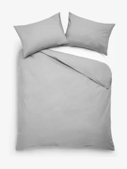 Next Silver Grey 400 Thread Count Egyptian Cotton Sateen Luxury Duvet Cover and Pillowcase Set^ Bedsets & Duvet Covers