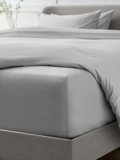 Next Silver Grey Collection Luxe 400 Thread Count Egyptian Extra Deep Fitted Cotton Sateen Sheet^ Bedsheets & Pillow Cases