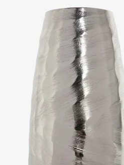 Outlet Next Silver Medium Metal Textured Vase