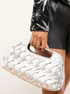 Lipsy Weave Grab Handle Clutch Bag^Women Bags