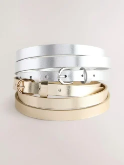 Next PU Skinny Belts 2 Pack^Women Belts