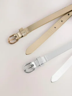 Next PU Skinny Belts 2 Pack^Women Belts