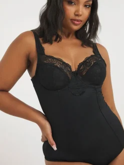 Simply Be Black Magisculpt Ella Lace Firm Control Bodyshaper^Women Shapewear