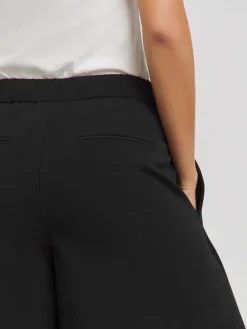 Hot Simply Be Black Magisculpt Pleated Extra Wide Leg Trousers In Regular Length