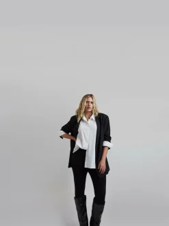 Online Simply Be Black Oversized Single Breasted Blazer