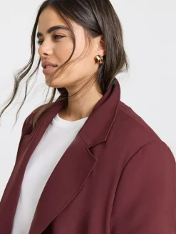Discount Simply Be Oversized Single Breasted Blazer Burgundy Red