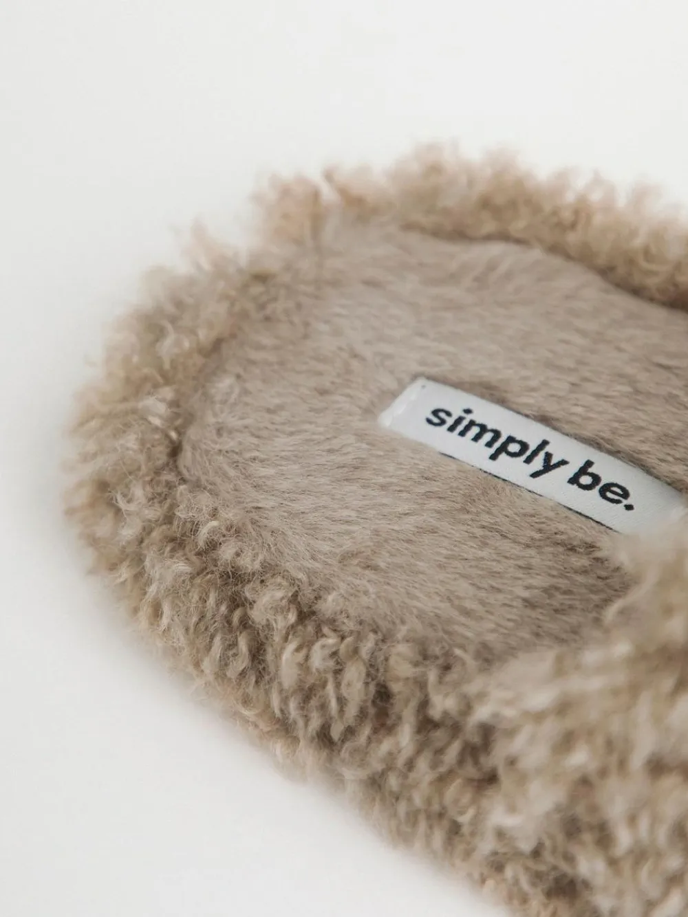 Simply Be Shaggy Fur Mule Slippers^Women Slippers
