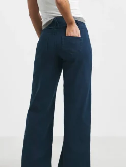 Sale Simply Be Wide Leg Jeggings Navy Blue