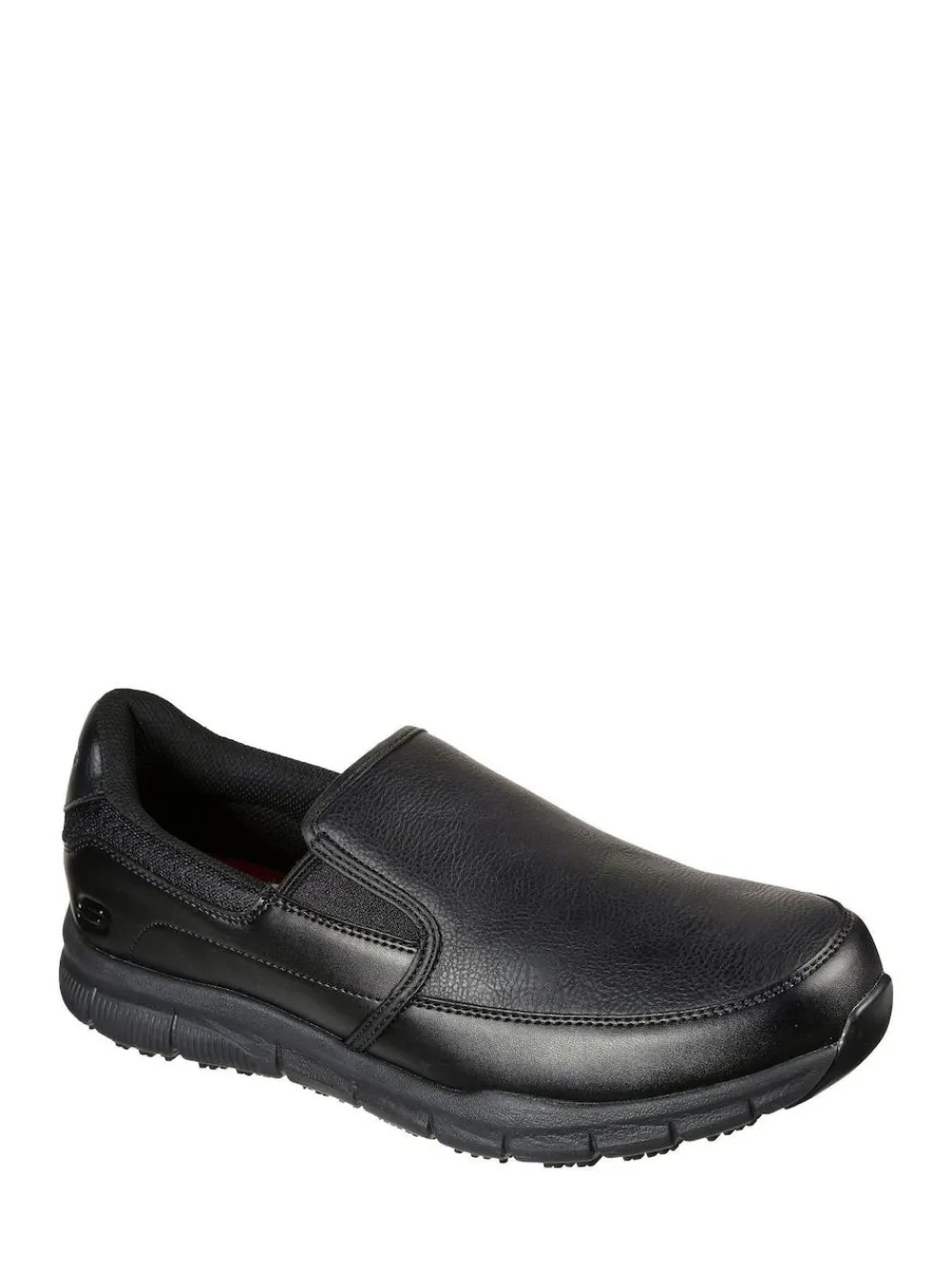 Skechers Black Mens Nampa Groton Resistant Slip On Shoes^ Shoes