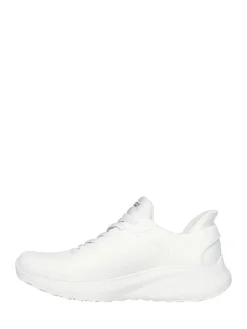 Best Skechers Chalk White BOBS Sport Squad Chaos Slip In Trainers