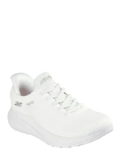 Best Skechers Chalk White BOBS Sport Squad Chaos Slip In Trainers