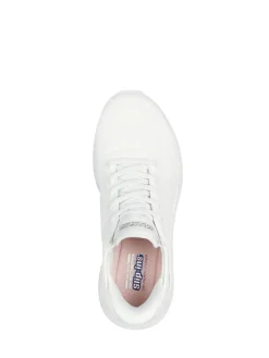 Best Skechers Chalk White BOBS Sport Squad Chaos Slip In Trainers