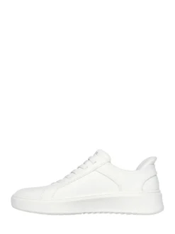 Outlet Skechers Court Break Double Vented Slip In Trainers White