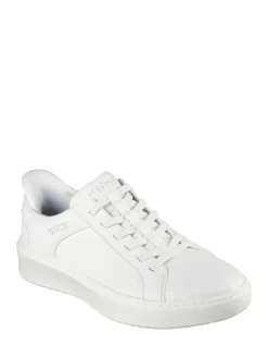 Outlet Skechers Court Break Double Vented Slip In Trainers White
