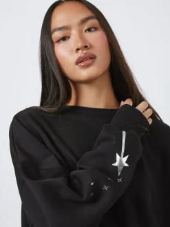 Discount Skinnydip Black Disney Silver Foil Castle Sweatshirt