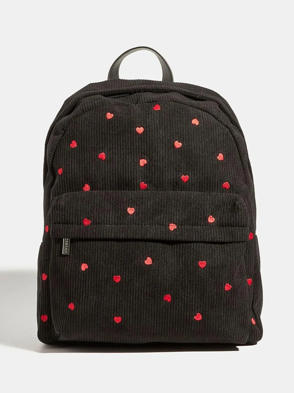 Skinnydip Black Red Ditsy Heart Print Embroidered Backpack^Women Bags