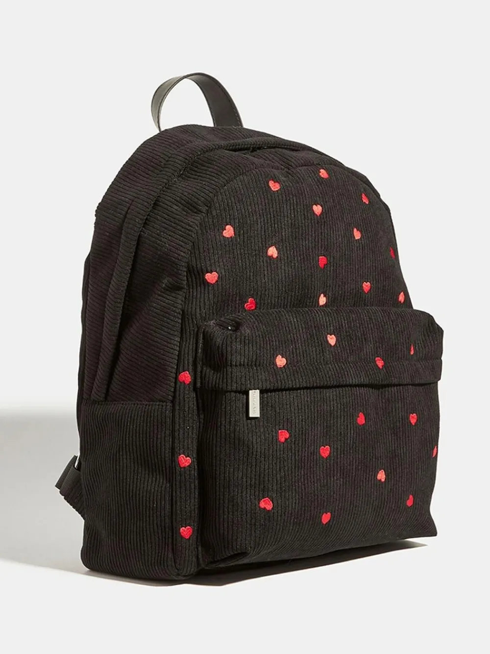 Skinnydip Black Red Ditsy Heart Print Embroidered Backpack^Women Bags