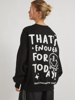 Skinnydip Grey That's Enough For Today Sweatshirt^Women Hoodies & Sweatshirts