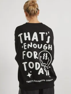 Skinnydip Grey That's Enough For Today Sweatshirt^Women Hoodies & Sweatshirts